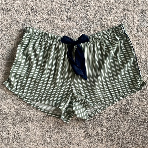 Aerie Silk Striped Sleep Shorts Size M 